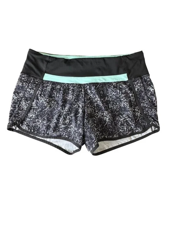 LULULEMON Run Times Shorts Womens 6 Black 4" Athletic Running Gym Speed Short - Picture 1 of 9